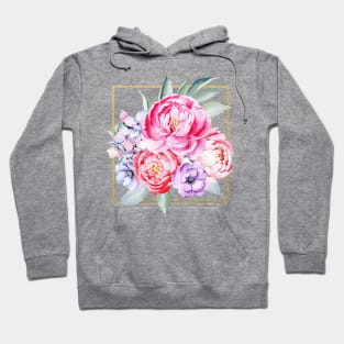 Peony and Hydrangea Wreath Hoodie